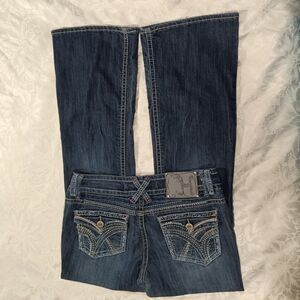 Hydraulic Premium Jeans Womens 5/6 Bootcut Lowrise Stretchy Embellished Y2K